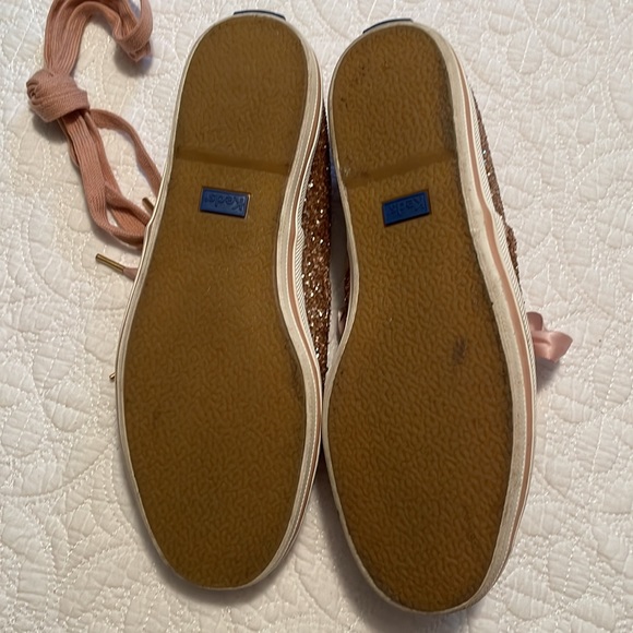 Glittery Rose Gold Women's Sneakers - Picture 5 of 5